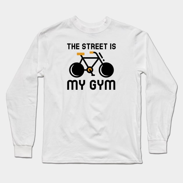 Street Is My Gym - Cycling Long Sleeve T-Shirt by Jitesh Kundra